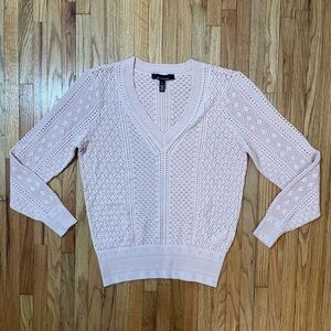 WHITE HOUSE BLACK MARKET Pink Sweater